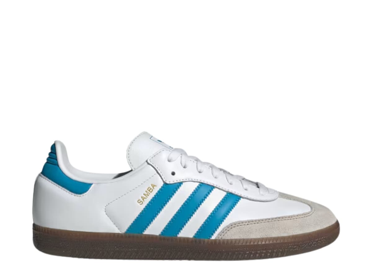 Adidas Samba OG Cloud White Shock Cyan